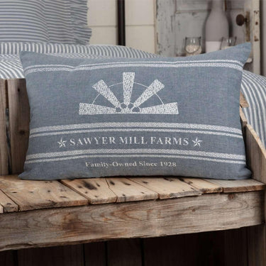 Sawyer Mill Blue Windmill Blade Pillow 14x22 - The Fox Decor